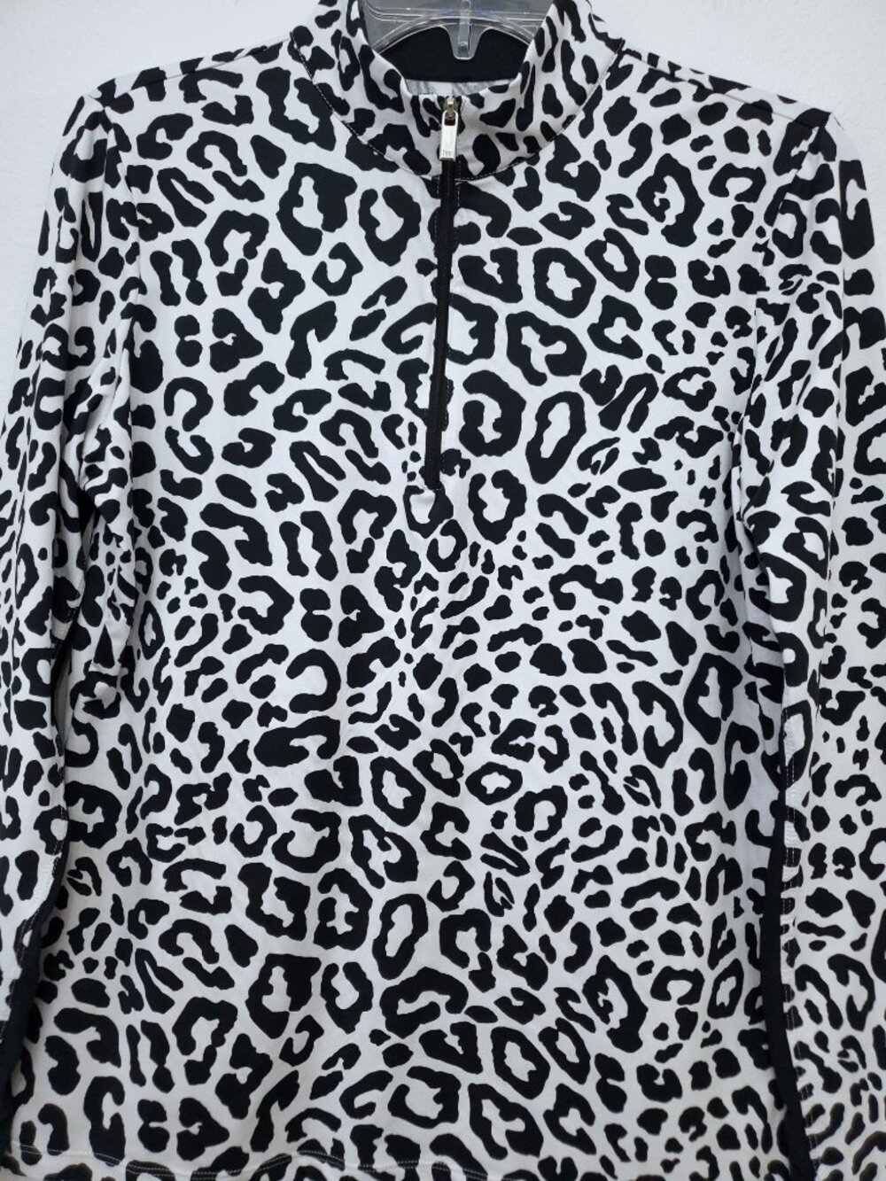 Tail Activewear Animal Print Long Sleeve 1/4 Zip Tennis Pickleball Golf Top M - Picture 3 of 13